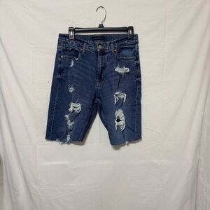 Aeropostale distressed denim Bermuda shorts.